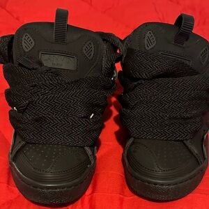 Lanvin Kids Black Textured Sneakers